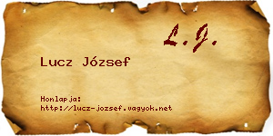 Lucz József névjegykártya
